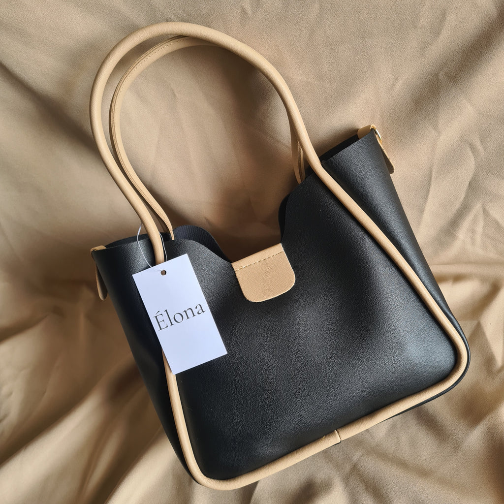 Sac Kyra - noir et beige ( 250 alf )